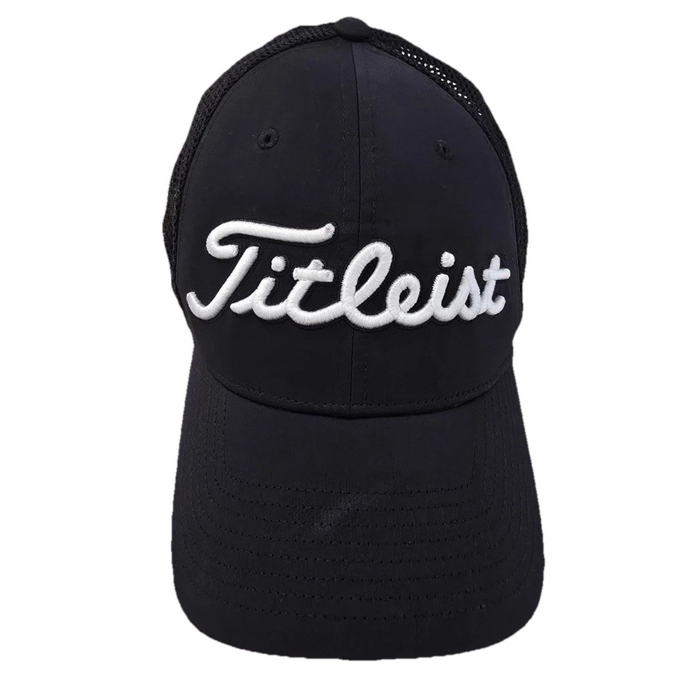 Titleist FootJoy PRO‎ V1 FJ Golf Hat OS Black White Embroidered Trucker